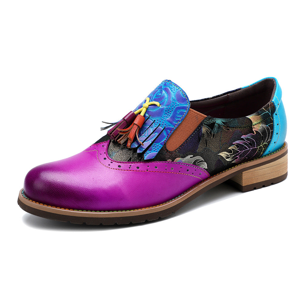 Colorful Women's Leather Shoes
