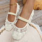 Rose Flora Mesh Ballet Flats