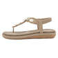 SIKETU | Flat Rhinestone Beach Sandals for Ladies