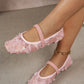 Lace Rose Floral Ballet Flats