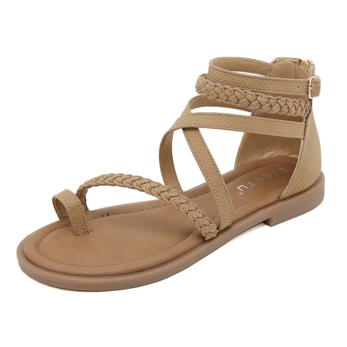 SIKETU | Strappy Flip Flops Closed Heel Gladiator Sandals