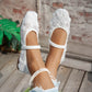 Square-Toe Mesh Ballet Flats