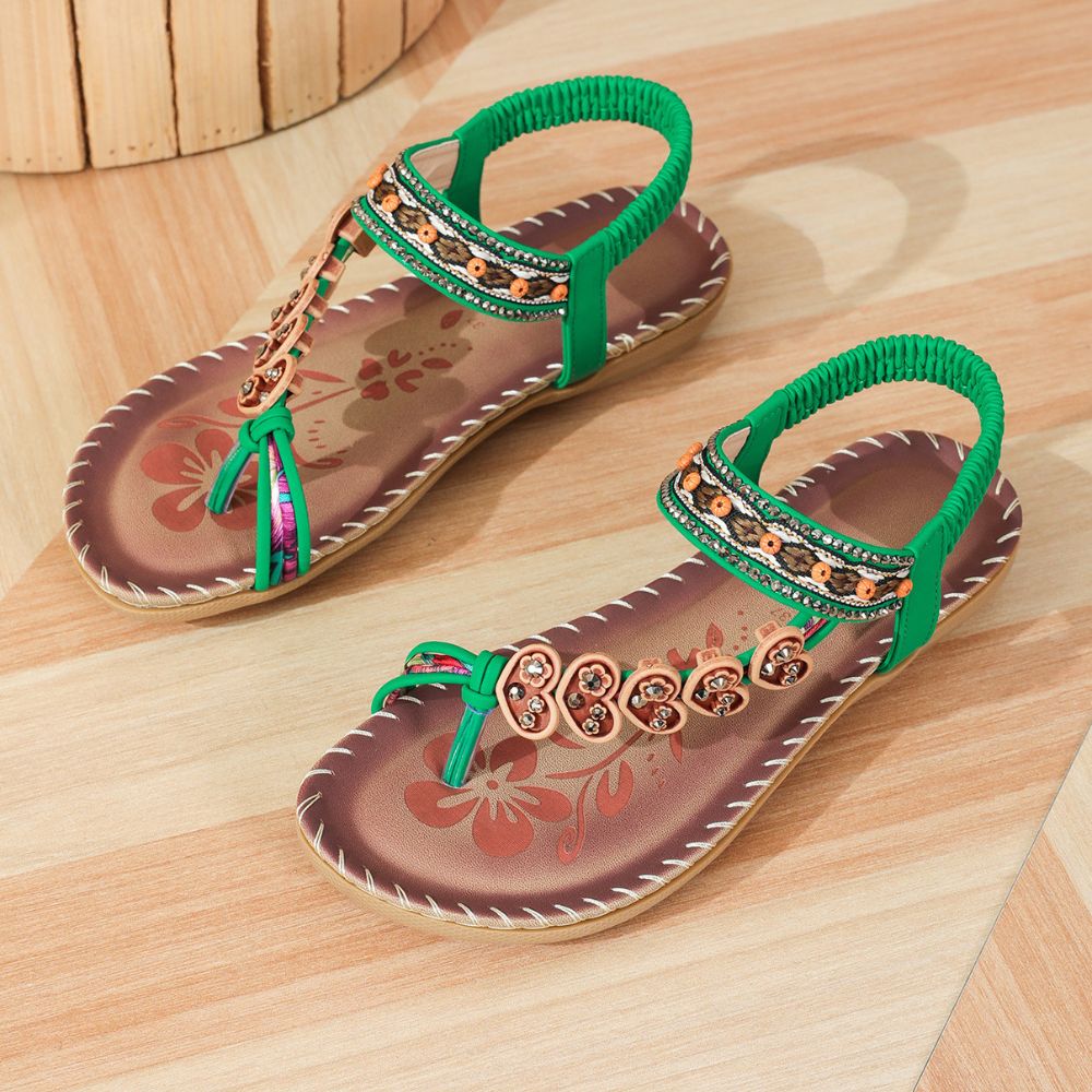 Women's Vintage Boho Beaded Sandals