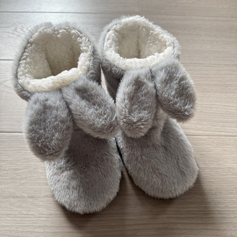Women's Slipper Boots Fluffy Bunny Indoor House Shoes