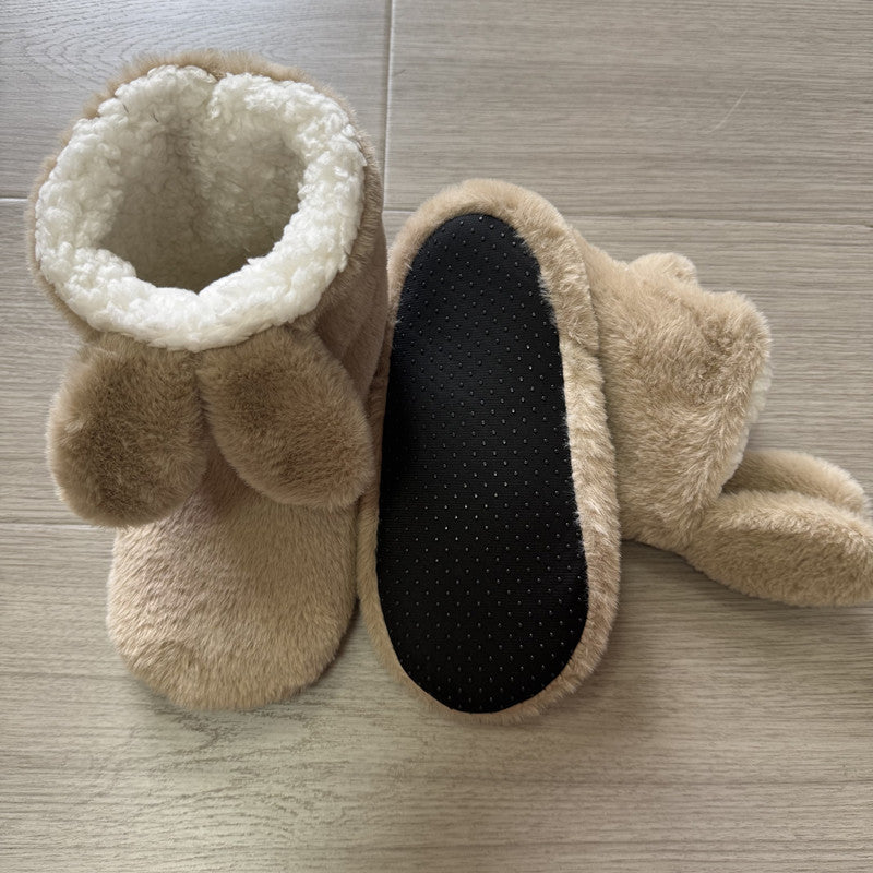Women's Slipper Boots Fluffy Bunny Indoor House Shoes
