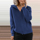 Women's Knit Zip-Up Knit Lapel Sweater Outerwear