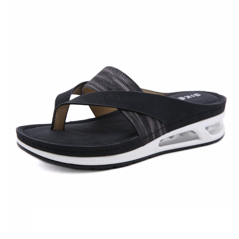 Air Cushion Platform Wedge Flip Flops