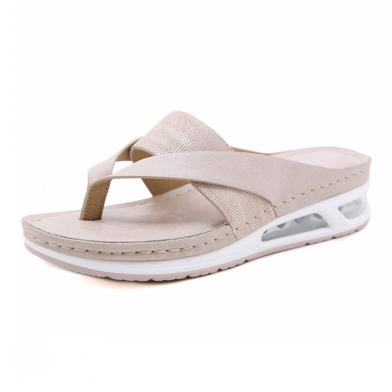 Air Cushion Platform Wedge Flip Flops