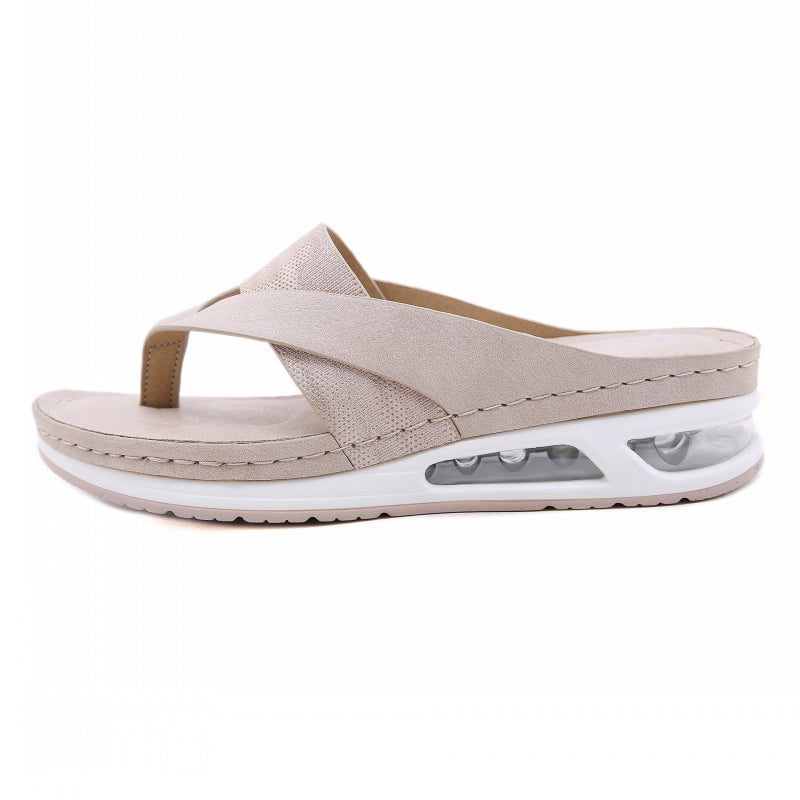 Air Cushion Platform Wedge Flip Flops