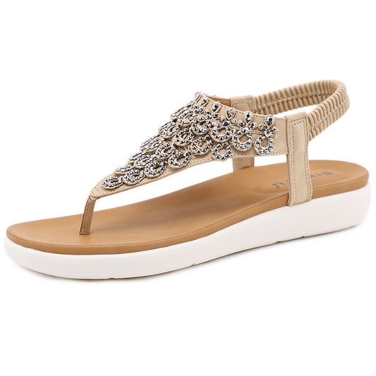 Beads Upper Slingbacks Flip Flops