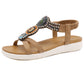 Bohemian Beaded Flat Sandals