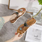Bohemian Beaded Flat Sandals