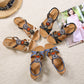 Bohemian Colorful Beaded Flat Sandals