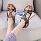 Bohemian Flat Sandals With Elastic Strap