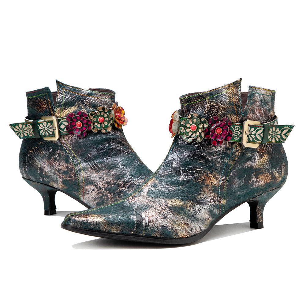 British Style Stiletto Retro Boots