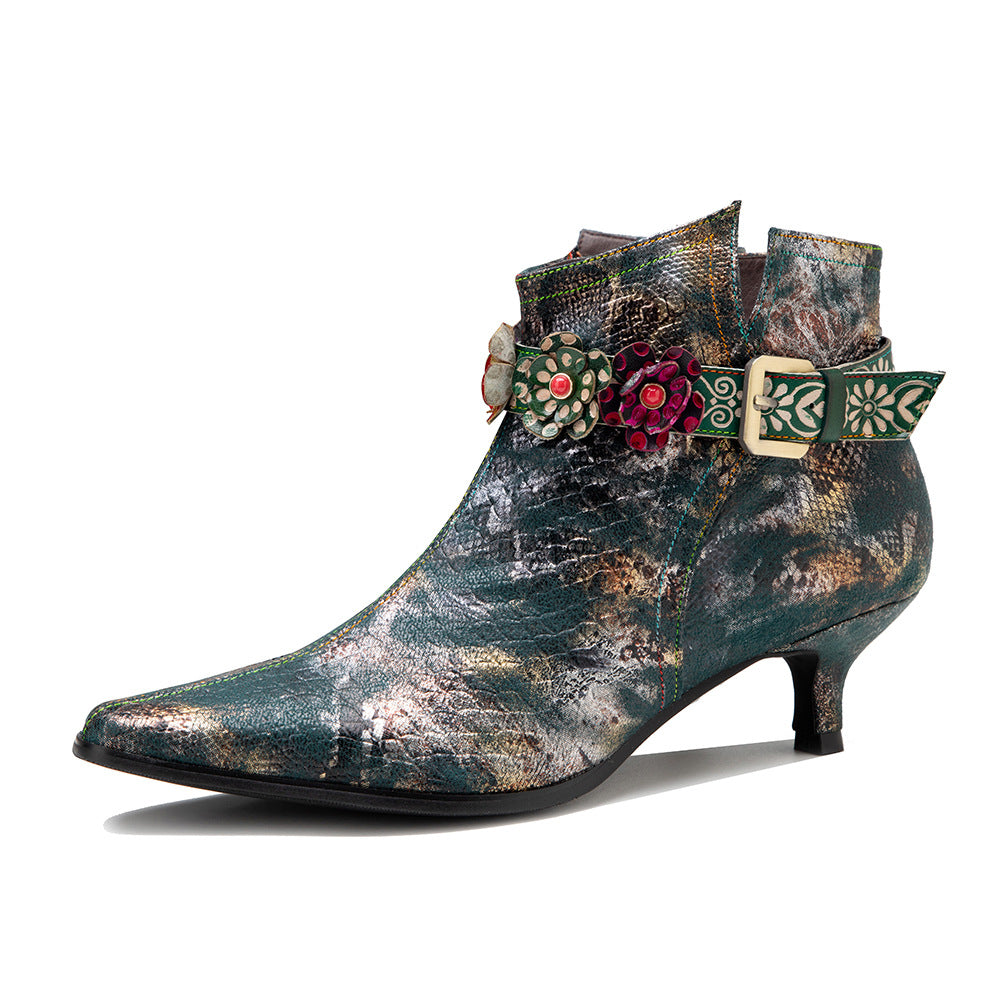 British Style Stiletto Retro Boots