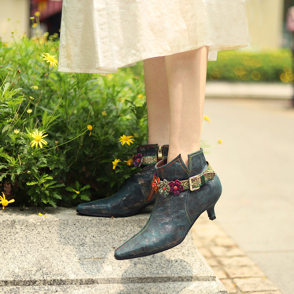 British Style Stiletto Retro Boots