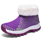 Colorful Winter Stretchy Woven Shoes Fur Lined Boot
