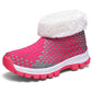 Colorful Winter Stretchy Woven Shoes Fur Lined Boot