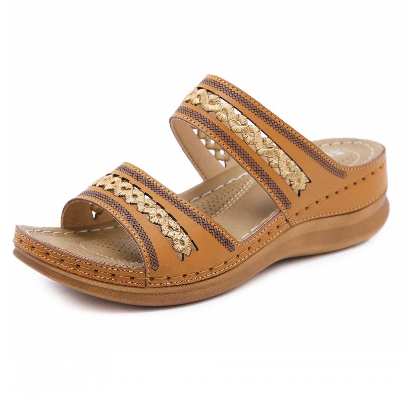 Comfy Wedge Sandals With Hollow out