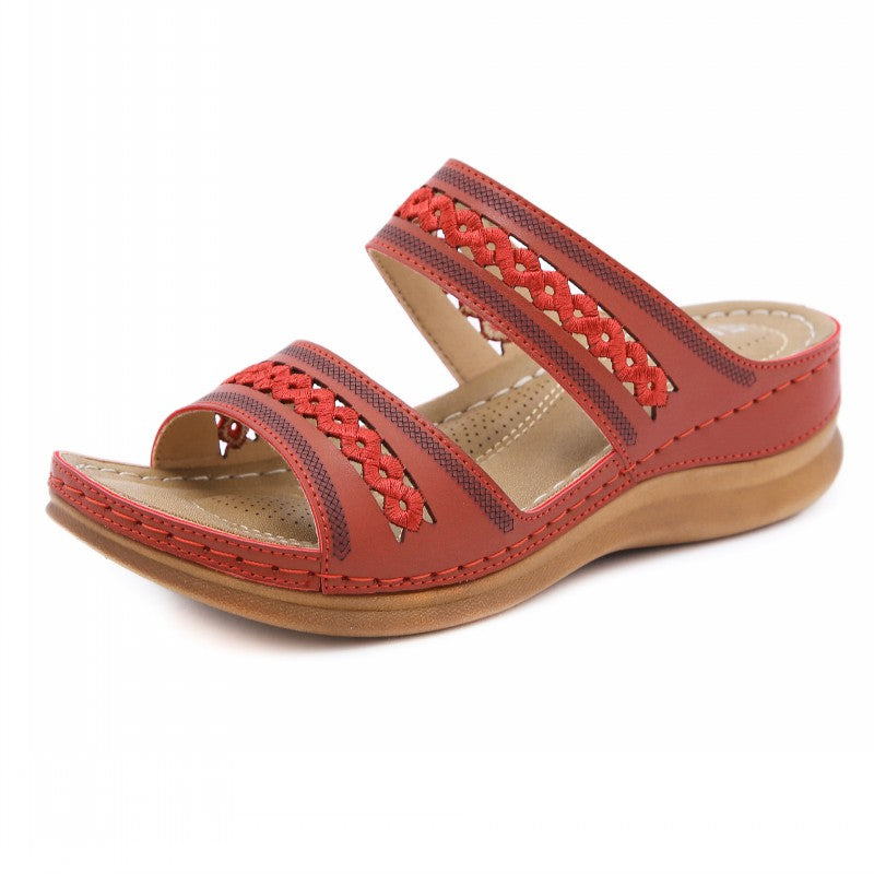 Comfy Wedge Sandals With Hollow out