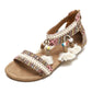 Flat Bohemian Ankle Strap Tassels Sandals