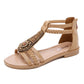 Flat Gladiator Sandals With Beads