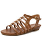 Flat Gladiator Sandals With Buckle Closure