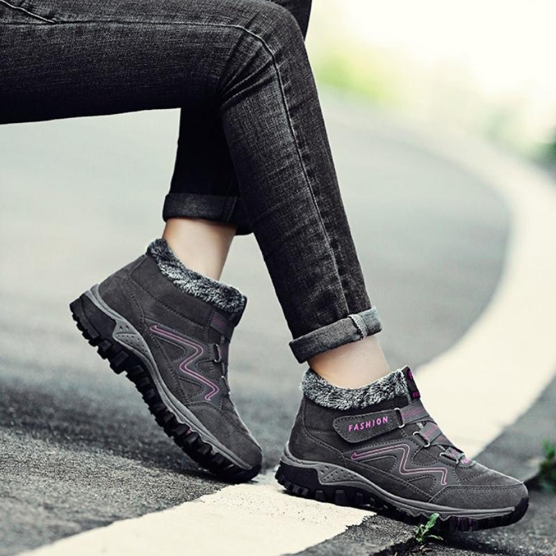 Fur Lined Waterproof Hiking Boots Walking Shoes For Women – Zalor