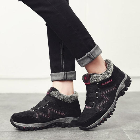 Fur Lined Waterproof Hiking Boots Walking Shoes For Women