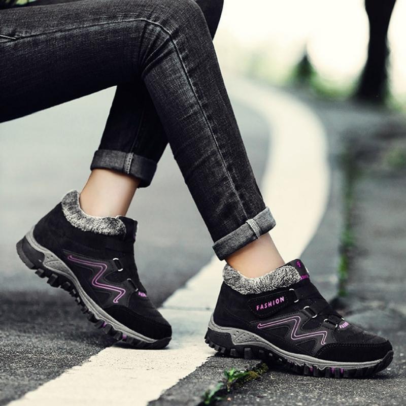 Fur Lined Waterproof Hiking Boots Walking Shoes For Women – Zalor