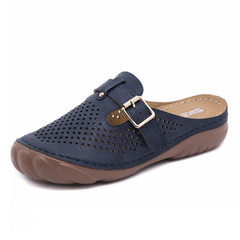 Hollow Out Wide Toe Box Mule Shoes