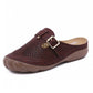 Hollow Out Wide Toe Box Mule Shoes