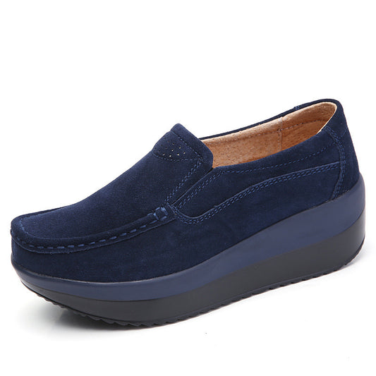 Ladies Platform Slip On Casual Shoes