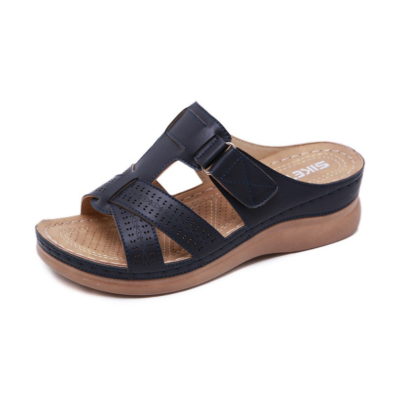 Lightweight Comfy Wedge Sandals Royal Blue