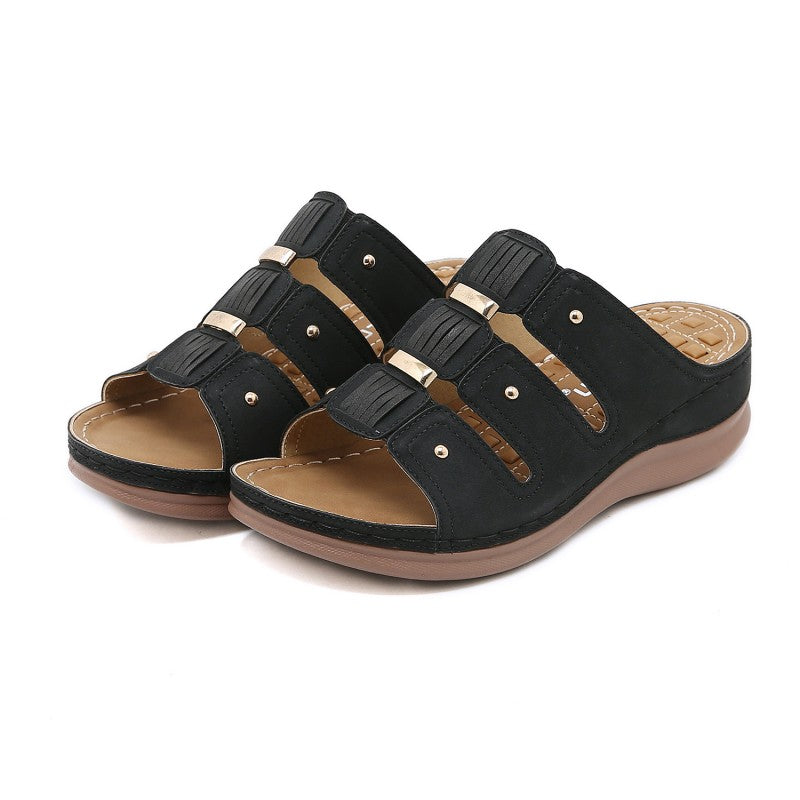 Non-slip Wedge Heel Slippers Summer Sandals For Women