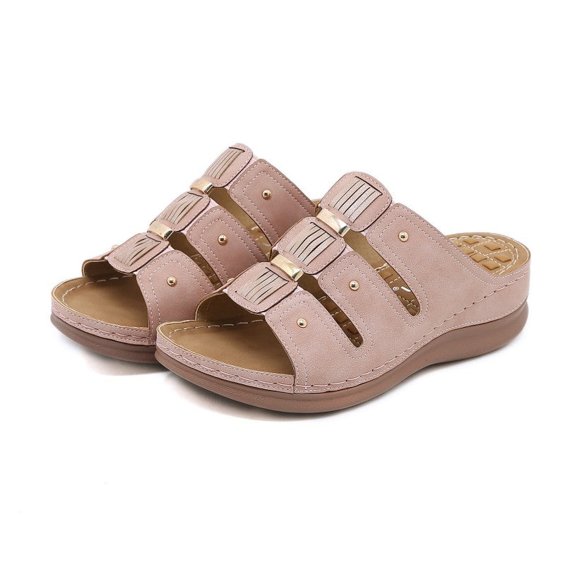 Non-slip Wedge Heel Slippers Summer Sandals For Women