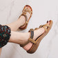 Open Toe Flat Jewelry Sandals