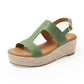 Platform Straw Sandals With Arch Support