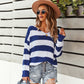 Round Neck Striped Loose Pullover Sweater