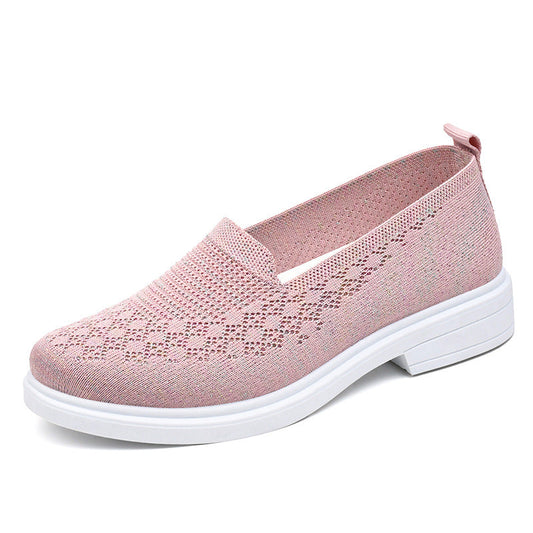 Women's Breathable Knit Casual Flat Shoes