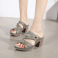 Slide Block Heeled Sandals for Ladies