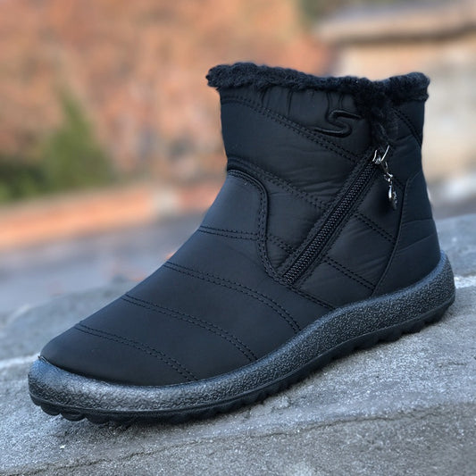 Waterproof Snow Ankle Boots With Zipper