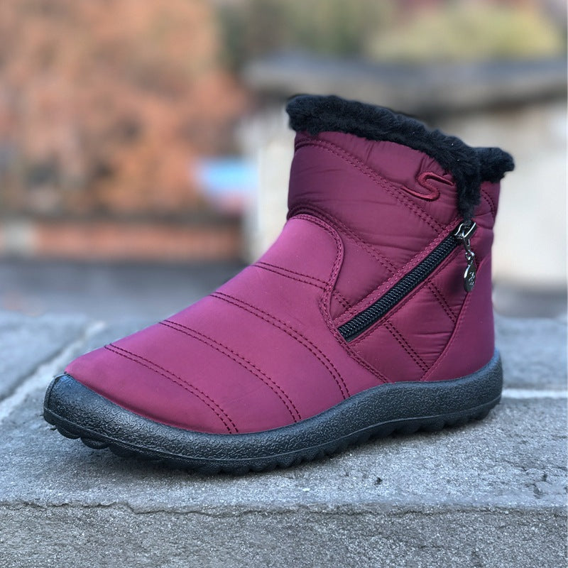 Waterproof Snow Ankle Boots With Zipper