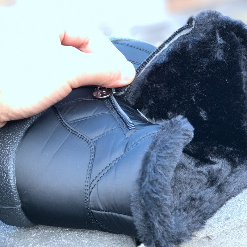 Waterproof Snow Ankle Boots With Zipper