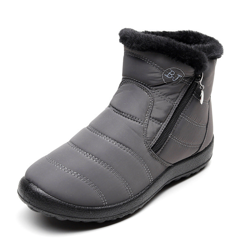 Waterproof Snow Ankle Boots With Zipper