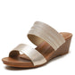 Slip On Wedges Women's Two-Band Sandals