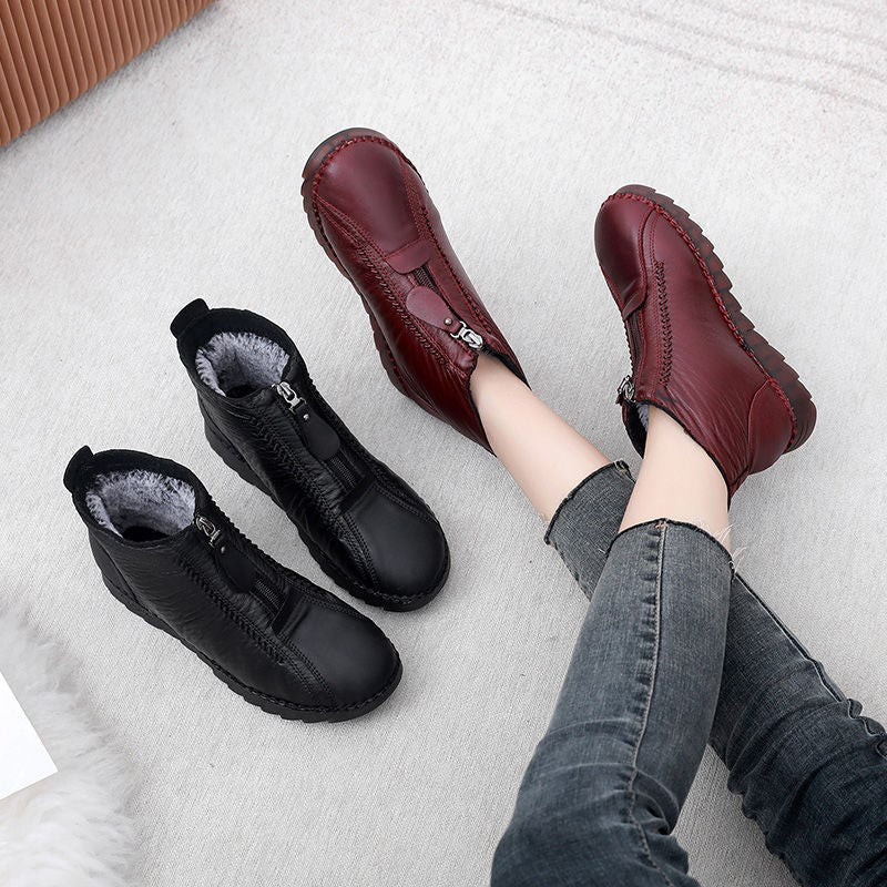 Women's Soft Leather Winter Warm Shoes Zalor Women's Soft Leather Winter Warm Shoes Zalor