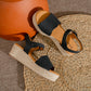 Women's Platform Straw Espadrille Sandals