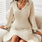 Women's V Neck Long Sleeve Sexy Sweater Dresses